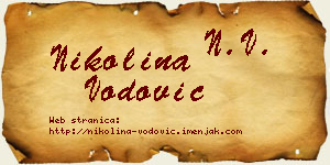 Nikolina Vodović vizit kartica